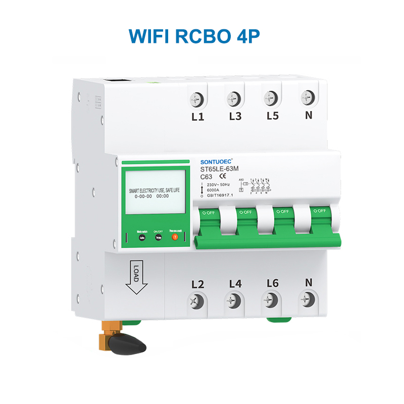 IOT බුද්ධිමත් පරිපථ කඩනය කරන්නා wifi mcb rcbo