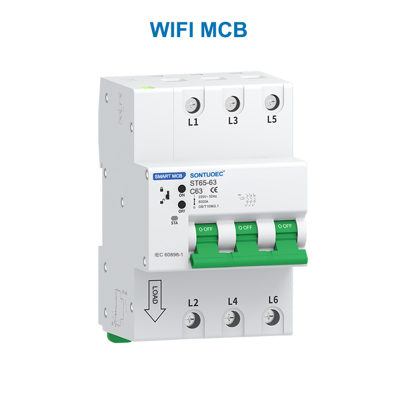 වයිෆයි ආර්එස් 485 බහුකාර්ය අයෝට් බුද්ධිමත් MCB RCBA බුද්ධිමත් ක්ෂුද්ර පරිපථ කඩනය
